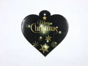 DIY Print Blessing Words Christmas Environmental Protection Paper Durable White 8x8cm Sublimation Blank Pendant for Party