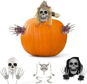 DIY Pumpkin Plug In Decor for Halloween Party Scarecrow Reaper Cat Skeleton Yard Bar Props New Listing