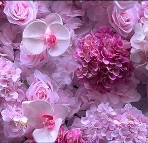 DIY Romantic Customizable Silk Flowers Wall 240cm*60cm Eco-Friendly 3D Backdrop Pink Rose Red Butterfly Orchid Wedding Decor