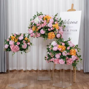 DIY Wedding Ceremony Decoration Artificial Rose Flower Ball for Wedding Backdrop Anniversary Birthday Event Decorations
