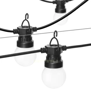 DMX Controllable RGB RGBW IC LED Festoon Light Chain IP65 Waterproof Outdoor Multicolor String Lights for Christmas Tree Wedding