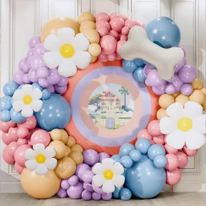 Daisy Garden Birthday Party Decoration Flower Wall Balloon Round Balloon Bouquet Garland Arch Kit