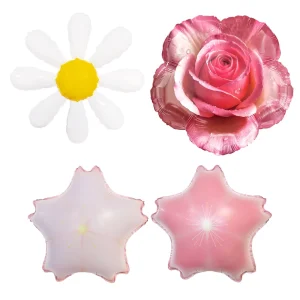 Daisy Sakura Flower Foil Balloon Mylar Balloon for Birthday Party Decor Flower Festival Bread Foil Balloons