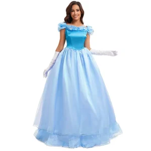 Daisy Themed Luxury Satin Cosplay Set Halloween Stage Performance Costume with Cape