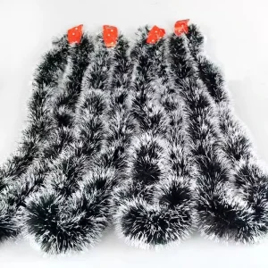 Dark Green Strips Tinsel Garland Christmas Tree Ornament and Party Decorations for Back to School