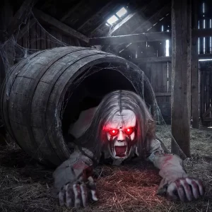 De Long Animatronic Halloween Decorations Creeping Ghost Voice Controlled Electric Crawling Bar Haunted House Horror Decoration