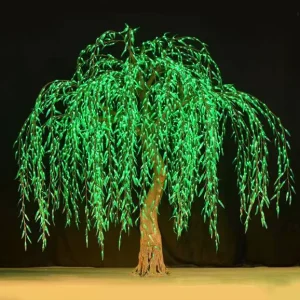 Decor 3.5m Holiday Event Decoration High Waterproof Green Outdoor Led Simulation Willow Tree
