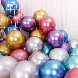 Decoration Custom Glossy Factory Thick Party Metal Latex Metallic 12 Inch Chrome Latex Balloon
