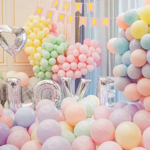 Decoration Round Garland Happy Birthday Circular Party Latex Macaron Colored Latex Round Balloons
