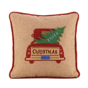 Decoration for Christmas Pillow for Home Seasonal Ornament Khaki Straw Country Stylish Holiday Supplies