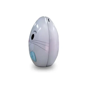 Decorative Custom Printing Egg Shape Easter Christmas Tin Box With Roping