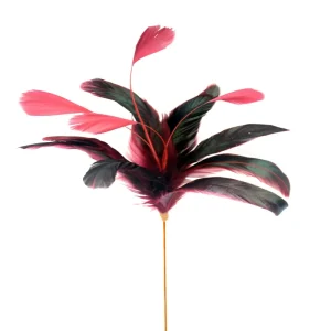 Decorative Flower Wire Stem Feather Floral Pick for Floral Arrangement Supply Wedding Party Holiday Vase Home Decor