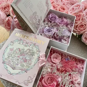 Decorative Flowers Luxury Gift Box Eternal Preserved Rose for Mother’s Day Christmas Graduation Chinese New Year Long