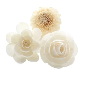 Decorative Handmade White Fragrance Diffuser Sola Wood Flower Sola Flower for Air Essential Oil Aroma Diffuser