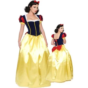 Deluxe Snow Princess Cosplay Costume Adult Anime White Princess Fancy Dress Women Halloween Christmas Carnival Party Outfit