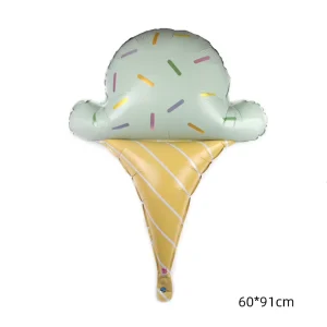 Dessert Series Foil Balloons for Christmas Party Decorations Includes Lollipop Ice Cream Burger for Birthday Celebrations