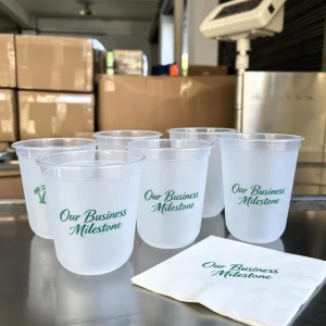 Different Size Frosted Hard Plastic Cup for Tea and Water for Back to School Restaurant Drinking 500cc Cocktail Birthday Wedding