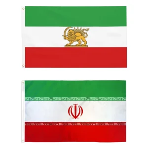 Digital Printing 3*5 ft Banner Iran Flag Country Flag for Outdoor Flying Patriotic Events Celebrations Festive Use