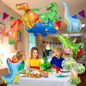 Dinosaur Foil Balloon Set Is Suitable for Children to Use Cute Birthday Dinosaur Theme Decorated Balloons
