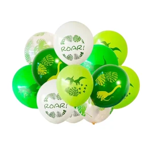 Dinosaur Latex Balloon Garland Kit Jurassic Theme Eco-Friendly Durable Party Decorations Green T-Rex Balloon Arch Set Kids