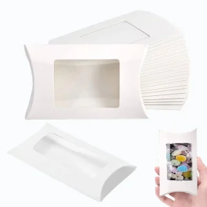 Direct Manufacturer Custom Craft White black Cardboard Kraft Paper Gift Window Box for Candy cookie soap Carton PVC Window
