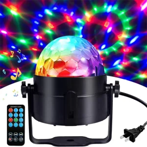 Disco Ball Light Halloween Party Decorations Lights USB LED Mini Sound Activated DJ Dance Stage Light Colourful RGB Strobe Lamp