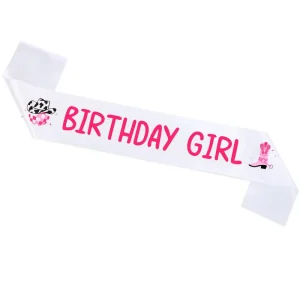 Disco Cowgirl Birthday Sash for Women Western Inspired Party Accessory for Birthday Girl