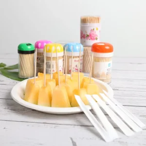 Disposable Bamboo Wooden Two Points Toothpicks for Fruit