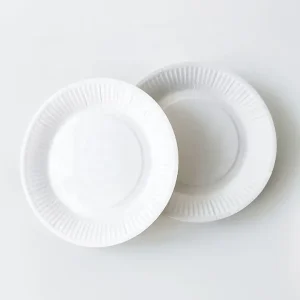 Disposable Gold & Silver Foil Paper Plates Round Rectangle Food Dish Tray for Party Wedding Dinner