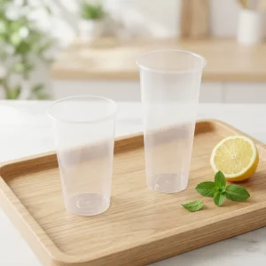 Disposable Lightweight Waterproof Clear Plastic Party Cups Freezer Safe Recyclable for Picnic Camping Festival Wedding Reception