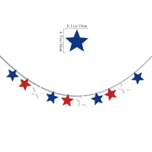 Disposable Paper Party Banner Flag for the Independence Day Celebration Party on July 4th in the United States