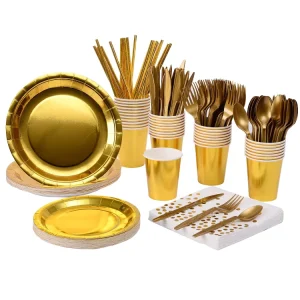 Disposable Paper Plates Cups Napkin Knife Spoon and Fork Tableware Supplies Kids Happy Birthday Party Decoration Set