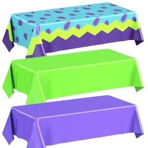Disposable Plastic Tablecloths Solid Color PE Aluminum Film Table Covers Oil Proof Party Event Promo Giveaways