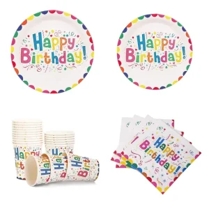Disposable Tableware Set for Kids Birthday Party Decoration Party Plates Napkins Bag Supplies Graduation Celebration