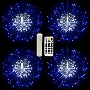 Diwali Indoor Outdoor 360L Festival Led Christmas Decoration Rechargeable Hanging Starburst String Lights for Events