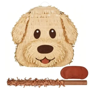 Dog Pinatas with Blindfold and Bat for Kids’ Birthday Parties Eco Friendly Paper Decoration Animal Theme Party Supplies