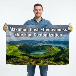 Double Sided Printing Custom Seasonal Banners UV Resistant for Independence Day Outdoor Any Logo Design Knitted Polyester