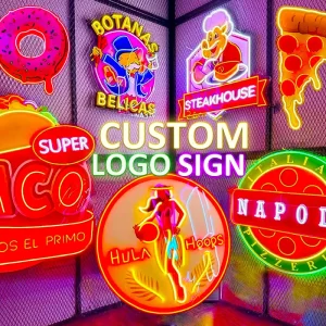 Drop Shipping Custom Logo Neon Light Wedding Sign UV Printed Custom Neon Sign Business Logo Neon Name Sign Advertising Board