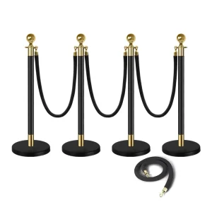 Durable 2m Queue Stanchions Post Retractable Belts Barrier Stainless Steel Crowd Control Stand Line Dividers Flexibarrier