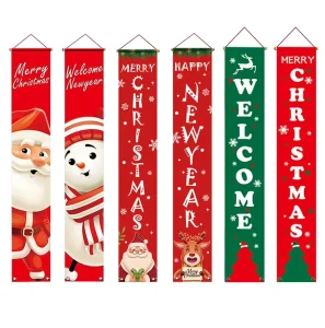 Durable Christmas Tree Festival Ornaments Door Banner Custom Halloween Decoration Banners garage Door Banner door Frame Banner