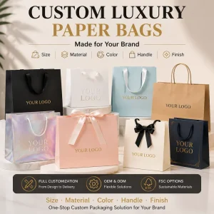 Durable Paper Gift Totes with Carry Handles Great for Holiday Wedding Birthday Packaging Stylish Party Favor Bags