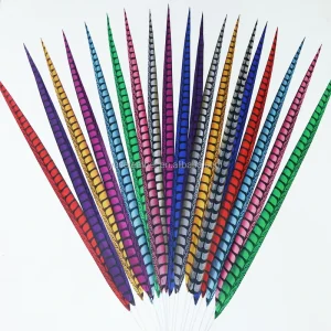 Dyed Artificial Pheasant Feathers for Halloween Christmas Decor Carnival Samba Party Supplies Aztec Dance