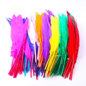 Dyed Natural White Duck Feather for Arts Crafts DIY Headdress Hat Costume Accessory Carnival Party Wedding Home Halloween Decor