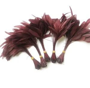 Dyed Strip 40-45cm Coque Tail Chicken Rooster Feather for Craft DIY Costume Hat Millnery Accessory Party Carnival Wedding Decor