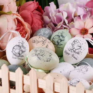 EAGLEGIFTS Festival Ornaments Gifts Set Small Artificial Hanging Decorative Colored Custom Plastic Easter Eggs