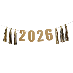 EASTTERN Chinese New Year Happy New Year Banner with Tassel Handmade DIY 150cm Party Decoration