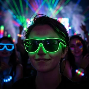 EL Wire Glasses Light up Neon Eyewear Flashing Glow in the Dark for Rave Party Halloween Christmas Festival Wedding Bar Concert