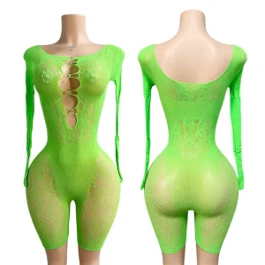 ELITES Stripper Pole Dance Costume Fishnet Rave Clothes Festival Outfit Pole Dance Clothing