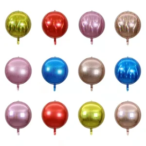 EMAY 22 inch 4D Laser Spherical Nylon Aluminum Foil Balloon Graduation Birthday Party Event Decoration