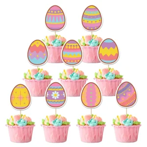 Easter Bunny Egg Celebration Card for Baby’s Birthday New Design Plug in Cake Card Party Decorations Graduation DIY Packaged Bag